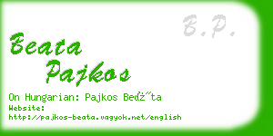 beata pajkos business card